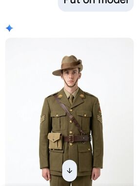 Vtg Akubra Tan Classic Slouch Military   Hat